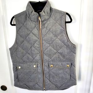 JCrew Mercantile Quilted Vest Navy Blue Lining- Women's Med